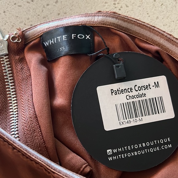 NWT, White Fox Corset, Brown XS - Picture 3 of 3